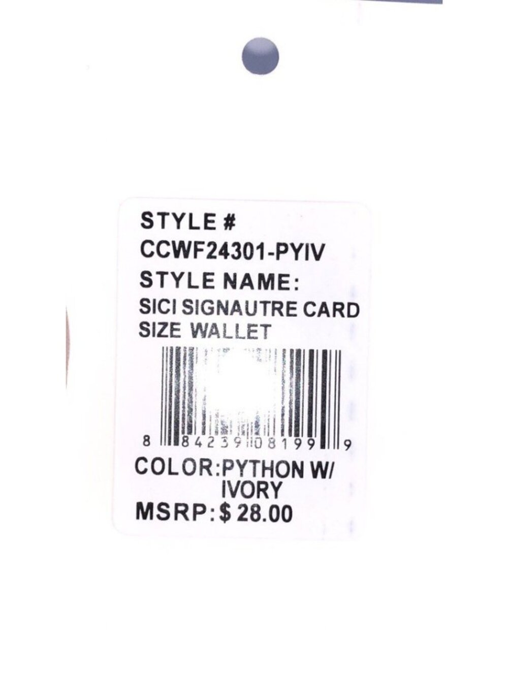 Cavalli Class Signature Card Wallet Python 4” x 3” - Picture 4 of 5